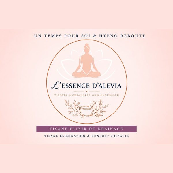 Étiquette de la tisane Élixir de Drainage, L'essence d'Alevia