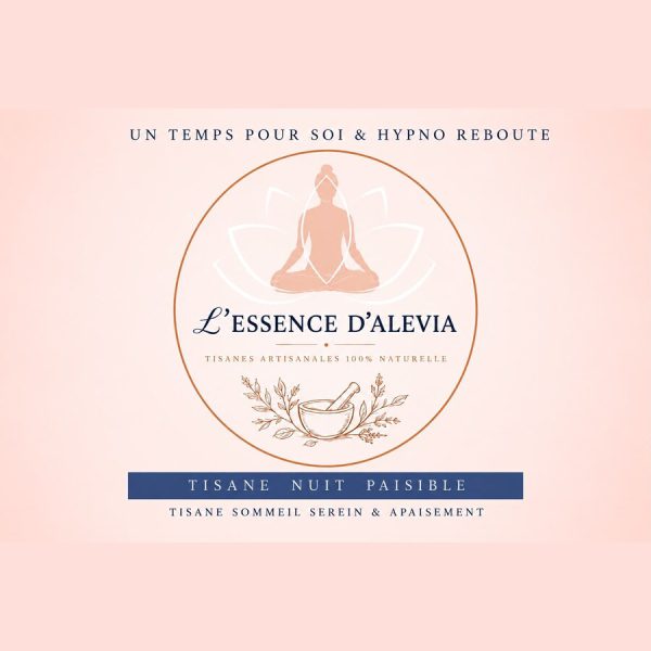 Étiquette de la tisane Nuit Paisible, L'essence d'Alevia