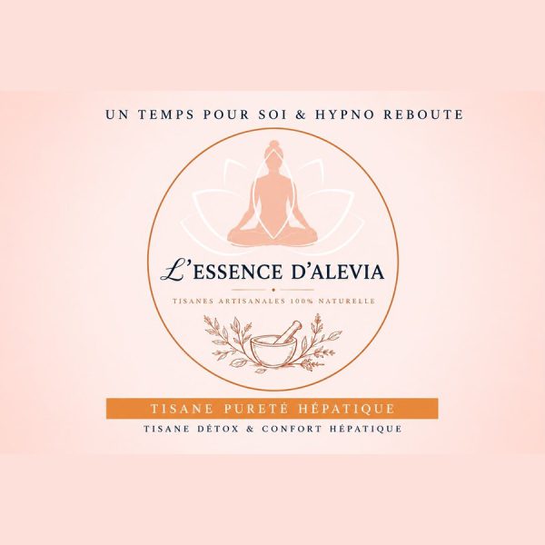 Étiquette de la tisane Pureté Hépatique, L'essence d'Alevia