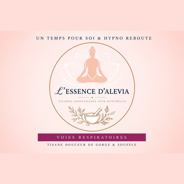 Étiquette de la tisane Voies Respiratoires, L'essence d'Alevia